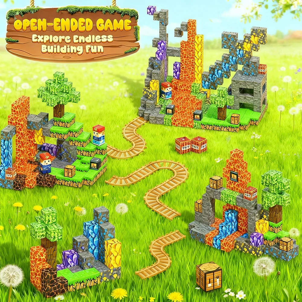 창의적인 자석 블록 벽돌 유명한 장면 세계 건축 세트 DIY 모델 어린이 장난감 크리스마스 선물