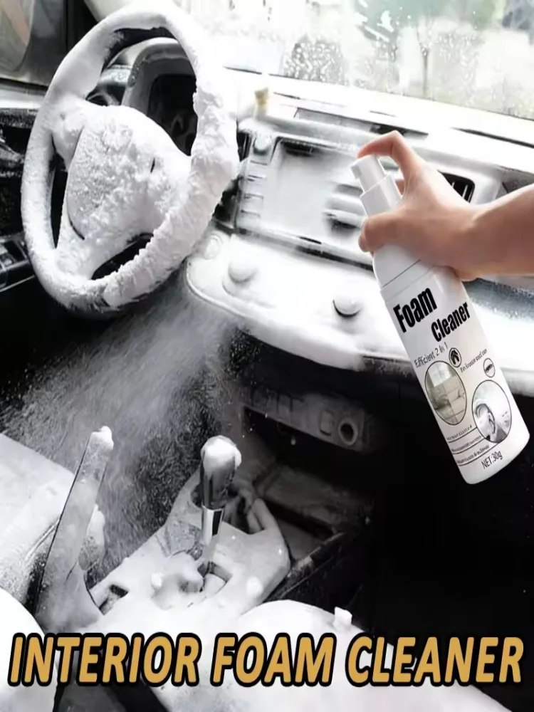 2-in-1 Foaming Seat Cleaner Car Seat Fabric Cleaner Effectively Cleans Stains On Car Seats Without Washing Quick Processing