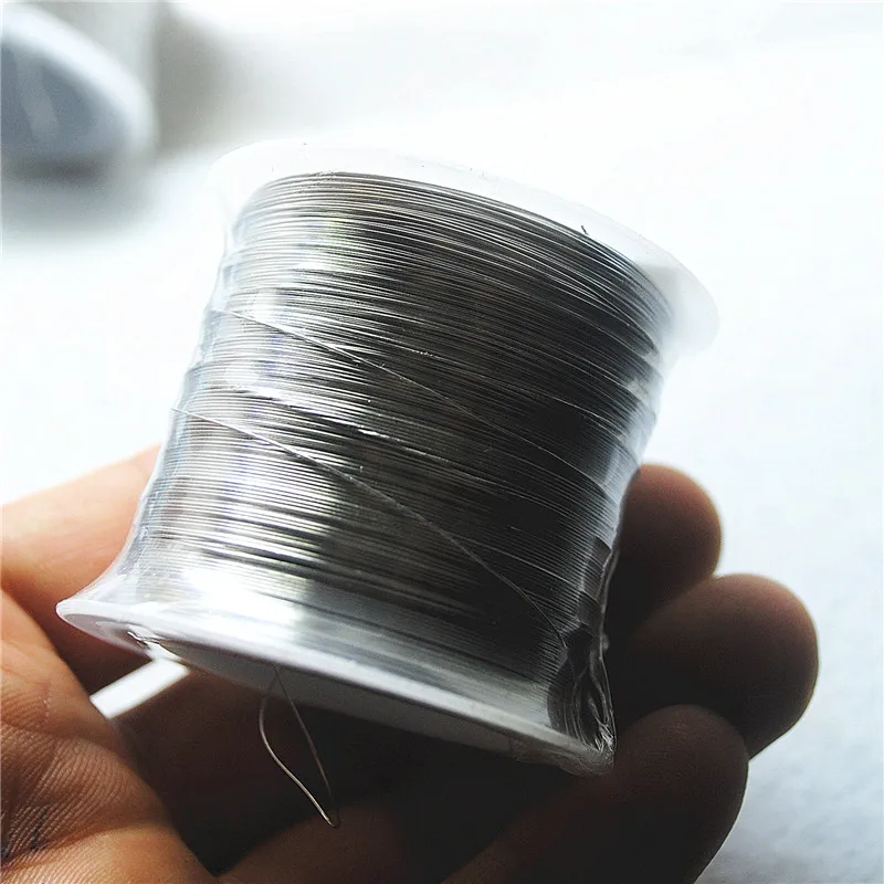 1 Roll New Stainless Steel Wire With Spool 0.2MM 0.3MM 0.4MM 0.5MM 0.6MM For Women DIY Jewlery Findings