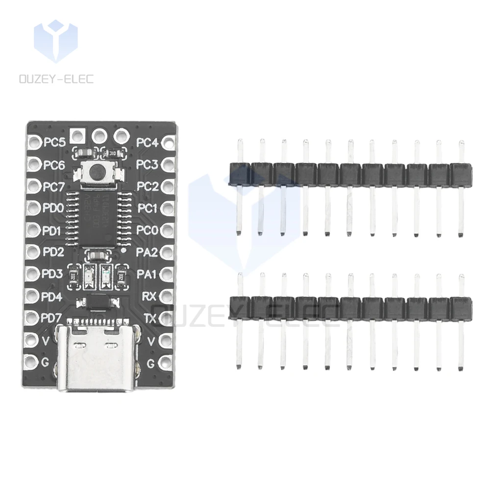 10 UNIDS CH32V003F4P6 Tablero de Base Placa de Desarrollo Del Módulo Del Microcontrolador RISC-V Procesador 2KB SRAM 16KB Interfaz de TYPE-C Flash