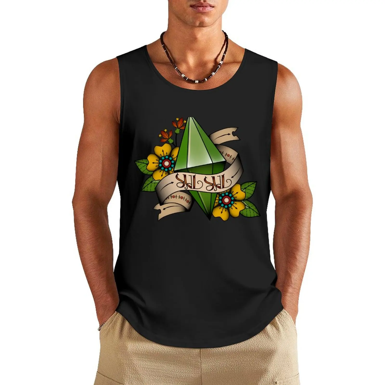 

Sul Sul - Simlish Tattoo Tank Top men clothings bodybuilding Sportswear for men Men's t-shirt