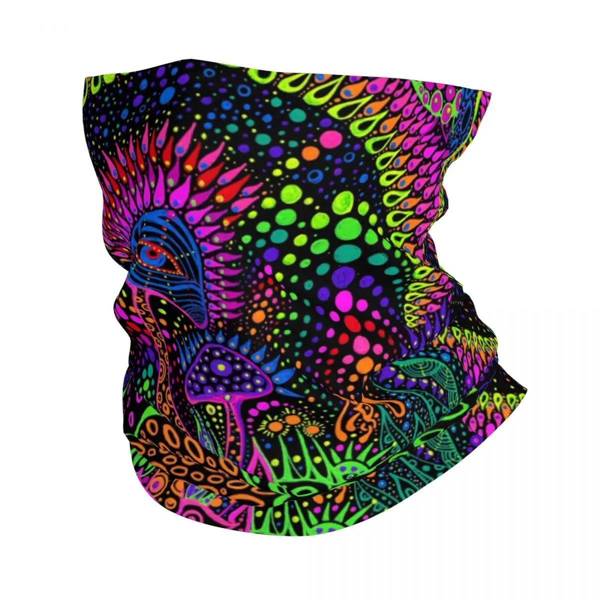 Cache-cou Bandana en lave imprimé champignons magiques psychédéliques, pour randonnée, course à pied, écharpe enveloppante pour femmes et hommes, bandeau chauffant