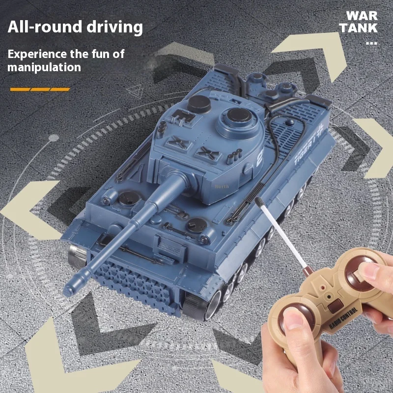 Char militaire Rc 1:32 avec son et lumières, jouet télécommandé Rechargeable, voiture de Simulation de combat réaliste pour enfants/adultes