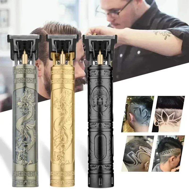 Vintage T9 maszynki do strzyżenia włosów dla mężczyzn trymer do włosów fryzjer maszynki do strzyżenia włosów męskie prezenty golarki do brody krawędzie maszynka do strzyżenia włosów