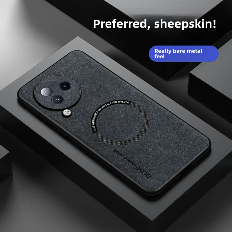 Suitable for Xiaomi Civi3 mobile phone case Civi2 Sheepskin Civi1S car magnetic ring anti-fall protective cover image 3