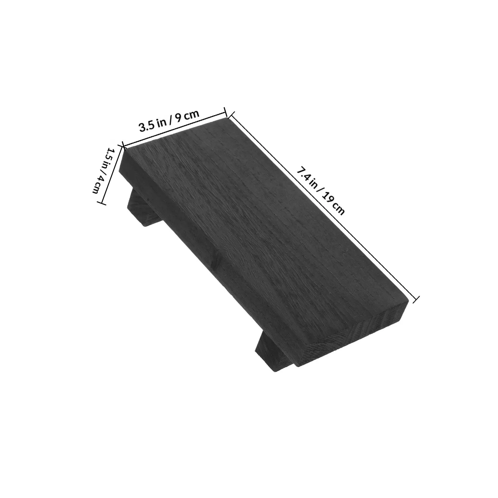 Wooden Display Riser Stand Farmhouse Rustic Rectangular Tray for Plants Soap Kitchen Sink Bathroom Decor Wooden Pedestal view 2