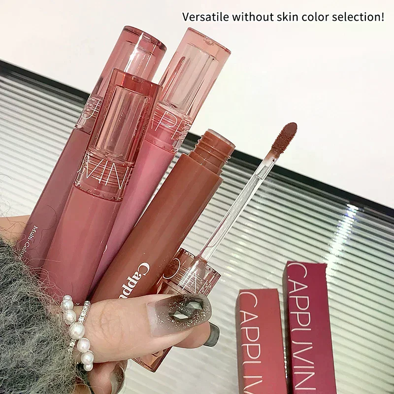 【Cappuvini】Gloss Lip Gloss Long Lasting Waterproof Moisturizing Jelly Lip Glaze Non-Sticky Lightweight High Pigment Student