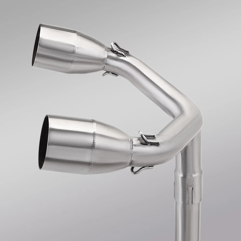 For MSX125 MSX 125 2012-2020 Motorcycle Exhaust Systems Front Middle Link Pipe Modify Double Hole Escape Connect Muffler