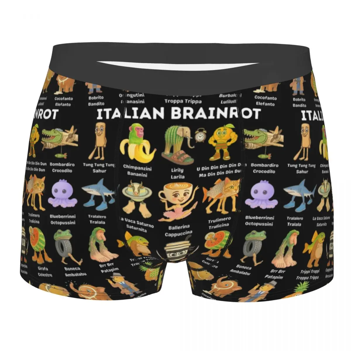Sexy Boxer Italian Brainrot Characters Pastel Meme Cartoon Shorts Panties Men Underwear Breathable Underpants for Male S-XXL