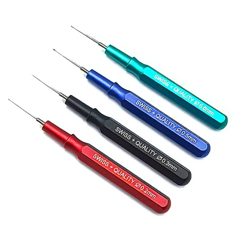 ABJI-Watch Special Oiler Pen Precision Pointing Oil Pen Metal Handle Watch Repair Tool 4Pcs