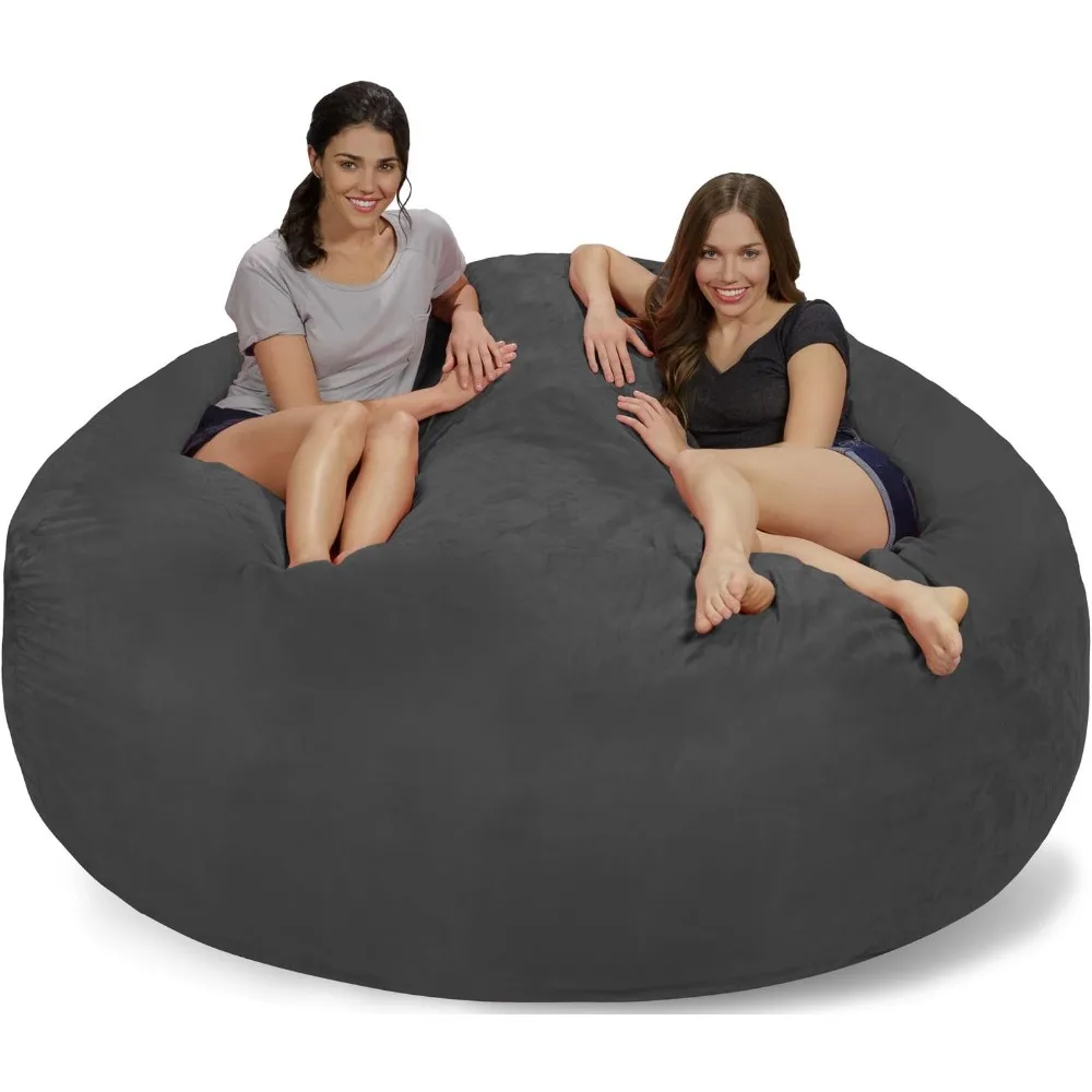 Bean Bags Large Bean Bag,  Charcoal Micro Suede