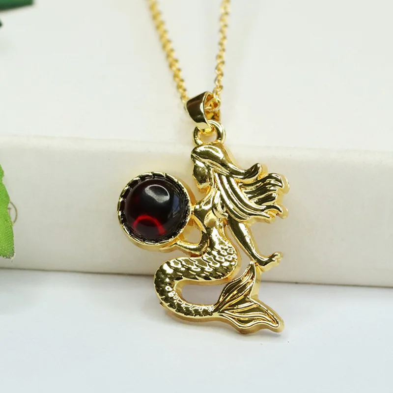 

Кулон из натурального янтаря, кровь, янтарь, ожерелье с русалкой, ремешок, ювелирные изделия