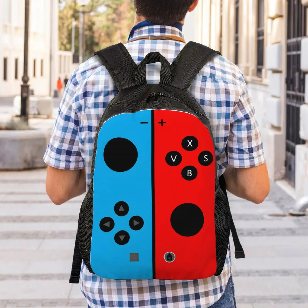 Custom Gamer Gaming Controller Backpacks for Women Men Water Resistant School College Video Game Lover Gift Bag Print Bookbag