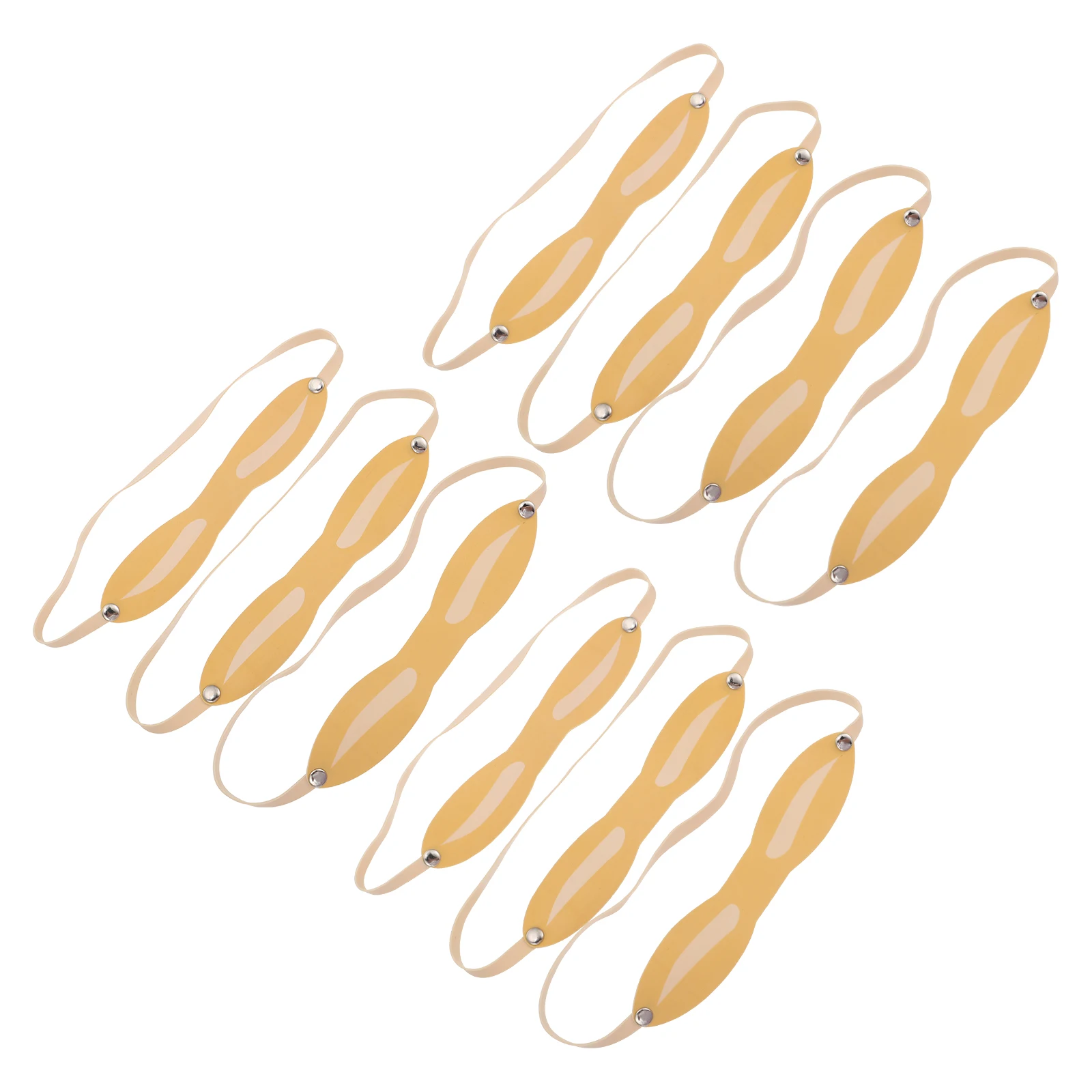 

10 Pcs Head-mounted Embroidery Practice Artificial Skin Eyebrow Fake Headband Make up Silica Gel Tool False Bands