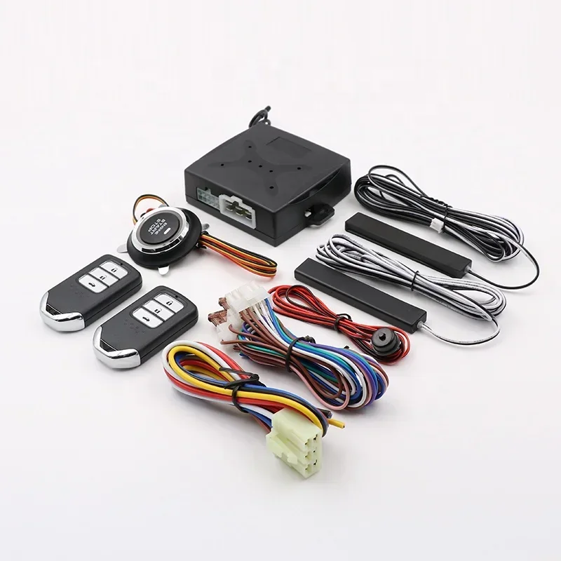2026 New Smart Anti-hijacking PKE Keyless Entry Car Alarm System With One Touch Push Engine Start Button