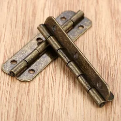 2pcs Door Cabinet Long Hinge Zinc Alloy Vintage Jewelry Chest Wardrobe Suitcase Decorative Furniture Hinges 51*16mm