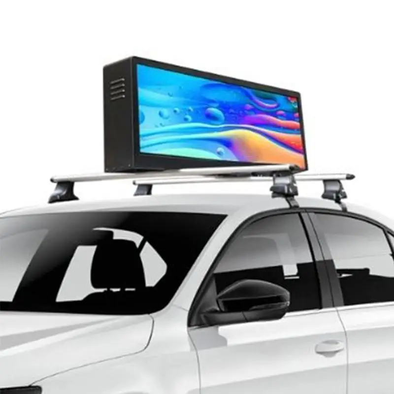 2024 New Taxi Top Led Display Car Top Led Screen ultra Thin Led Double Display Wifi GPS Screen Advertising Mobile