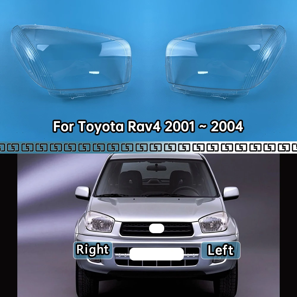 

For Toyota Rav4 2001 2002 2003 2004 Headlight Housing Shell Lamp Shade Lens Transparent Headlamp Cover Plexiglass