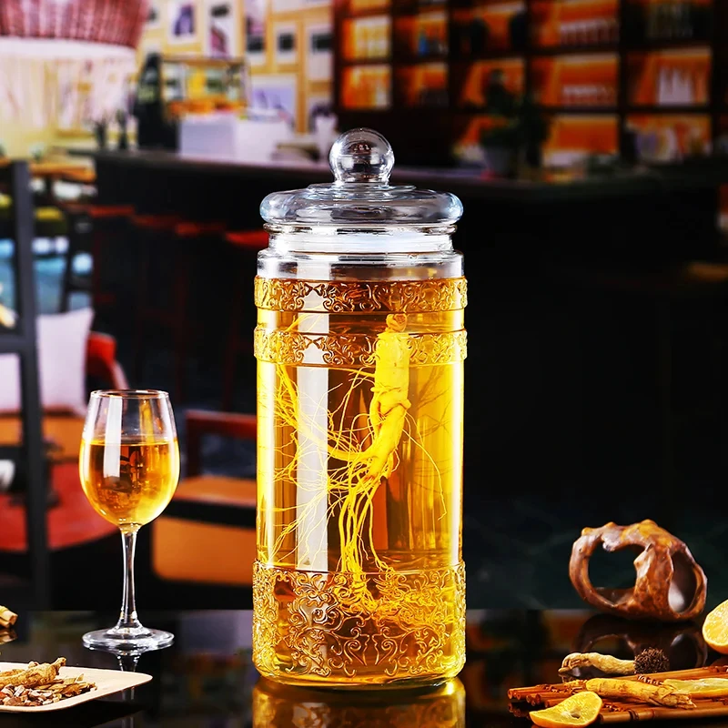 Lead-free thickened Ginseng jar Special bottle 5 kg green plum fruit medicinal wine brewing container