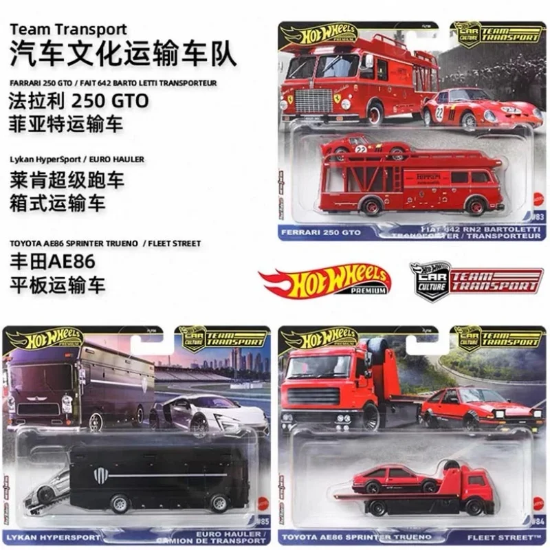 حقيقية الساخن عجلات قسط سيارة ثقافة فريق النقل لعب الأولاد 1/64 دييكاست فيراري فيات ليكان هاولر تويوتا AE86 لعبة مجسمة سيارة