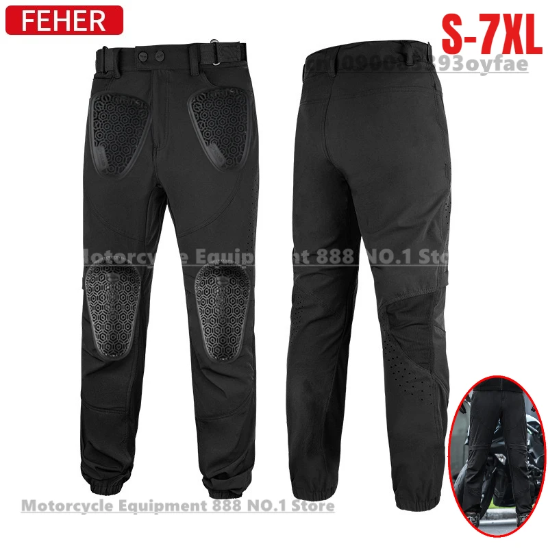 

FEHER мотоциклетные брюки, летние сетчатые дышащие мотоциклетные брюки для горного велосипеда, с защитой CE, осенние велосипедные брюки для мотокросса