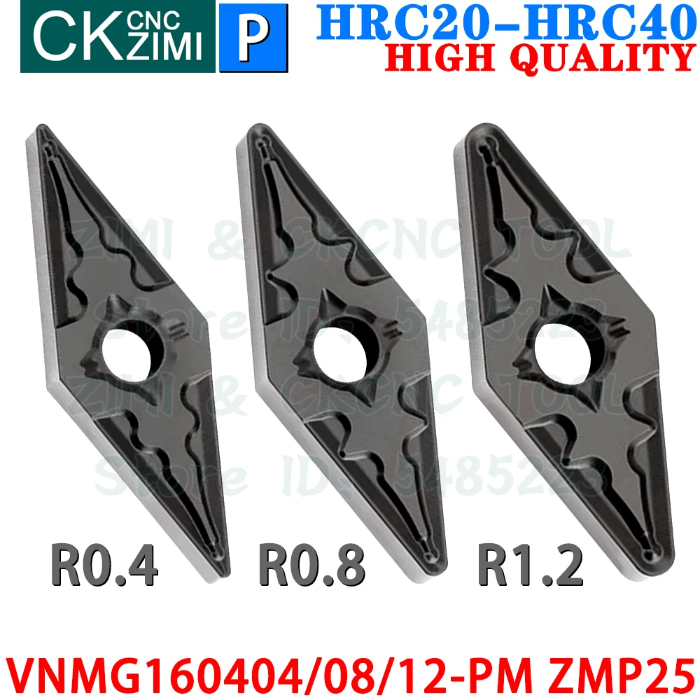 VNMG160404-PM VNMG160408-PM VNMG160412-PM ZMP25 Carbide Inserts External Turning Inserts Tool CNC Metal Lathe Cutter Tools Steel