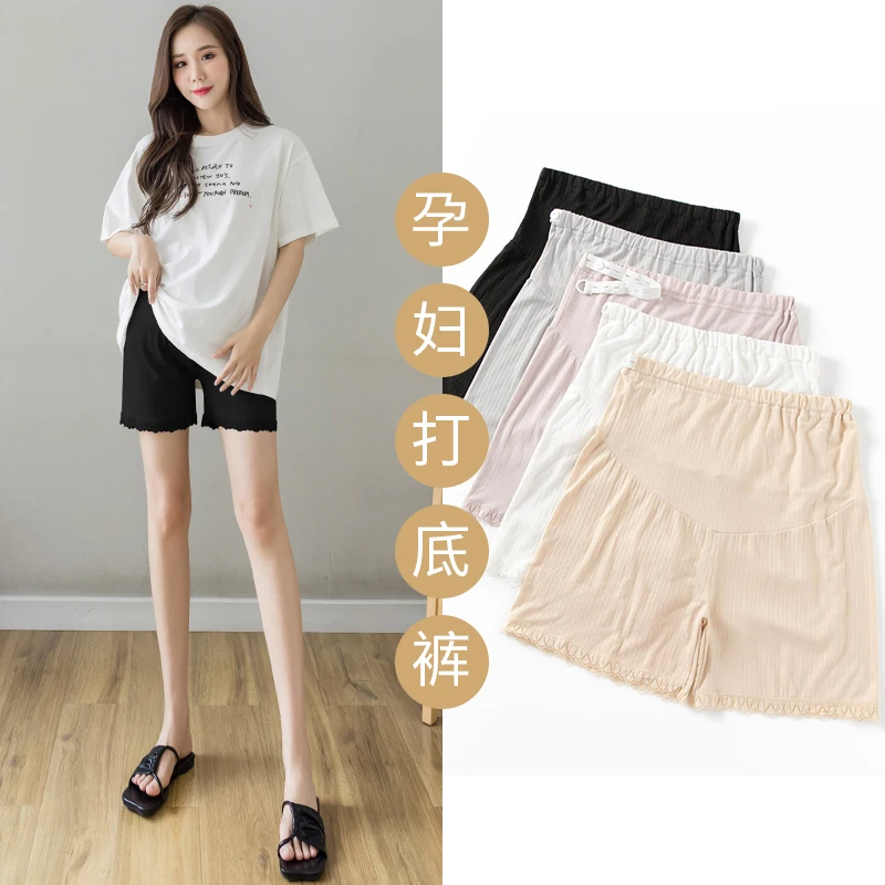 Summer Thin Safety Underpants for Maternity Women Wide Leg Loose Straight Home Shorts for Pregnancy Breathable Short Legging