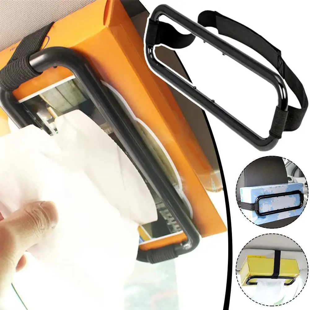 

Space-Saving Rectangular Design Car Tissue Box Cover ABS Elastic Sun Holder- Straps, Visor/Headrest On Plastic,Dual Mountab J8U6