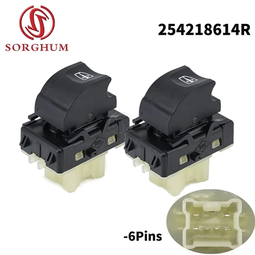Imagen 1 del producto SORGHUM interruptor de Control de ventanilla eléctrica de un solo botón para Renault Logan 2, Sandero, Duster, captura de rayos X Lada, 254218614R 254217475R