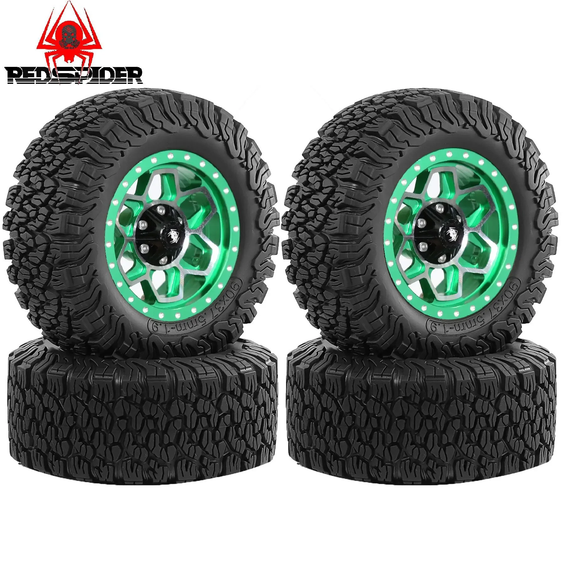 4Pcs 90mm 1/12 Crawler Tire 12mm Wheel Hex for RC Crawler Car D90 D91 D96 MN98 MN99S MN86 MN86S G500 - Image 4
