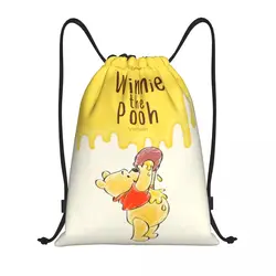 Borsa personalizzata Winnie The Pooh con coulisse per lo Shopping zaini da Yoga uomo donna sport Gym Sackpack