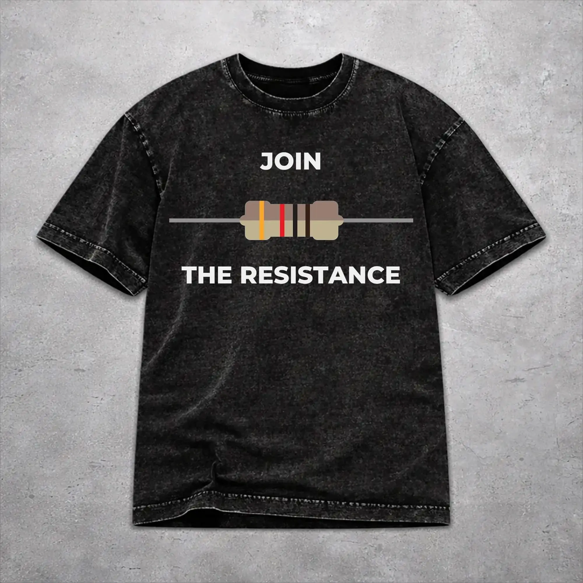 2026 Join the Resistance Engineer  Washed T Shirt Outfit Harajuku T-Shirts  Men Women Tee Shirt