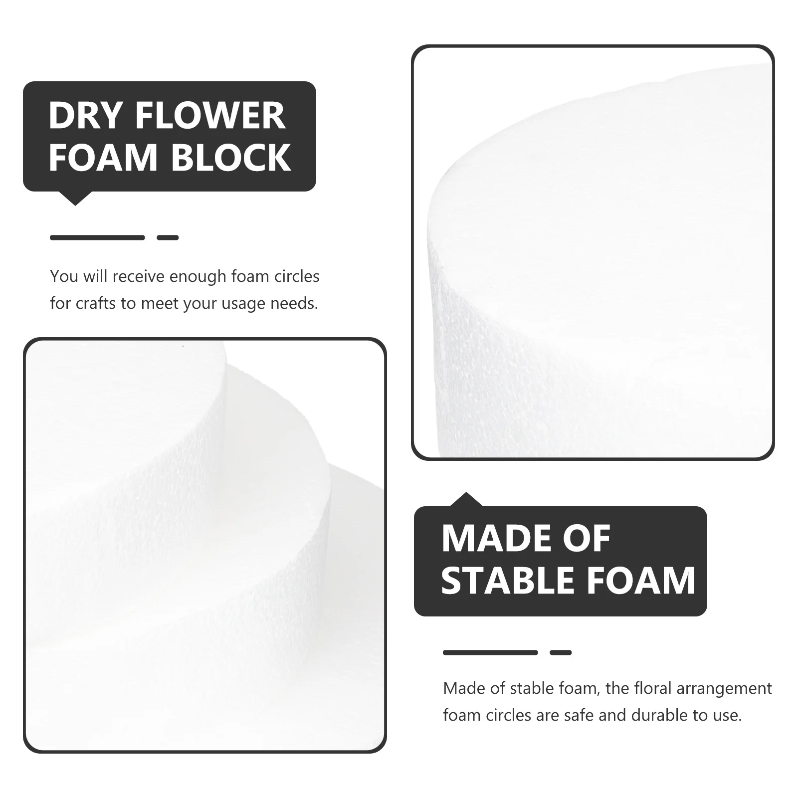 

3pcs For Crafts Floral Foam Blocks Round Floral Foam Brick Diy Craft Decoration Supplies Cake Wedding Party Decor