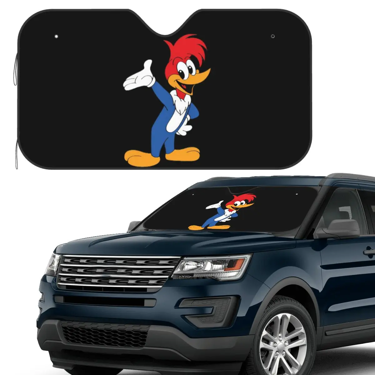

Woody Woodpecker Sunshade Windscreen Car Front Windshield Window Sun Visor Accessories Covers