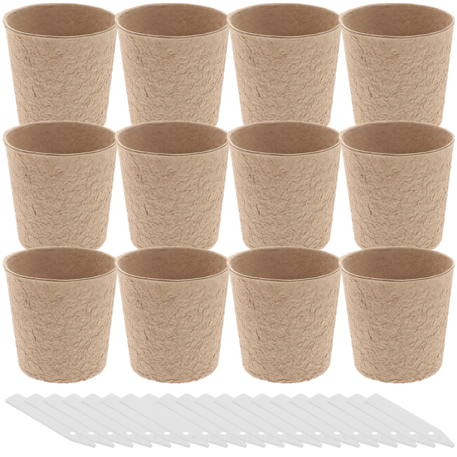 

30pcs Nursery Cups Biodegradable Safe Use for Seeds Seedlings Plants Vegetables Gardening Pot Pulp Cup Paper Pot Cultivation