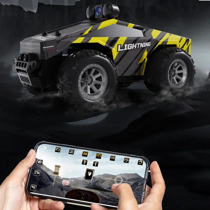 Carro off-road 2.4G RC escala 1:28 - brinquedo de escalada de deriva de alta velocidade com capacidade para fotografia aérea