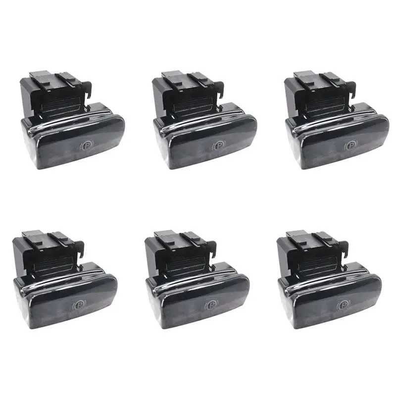 Exquisite 6X Car Electronic Handbrake Switch Parking Brake For 3008 470702 470703 470706 Bright Black