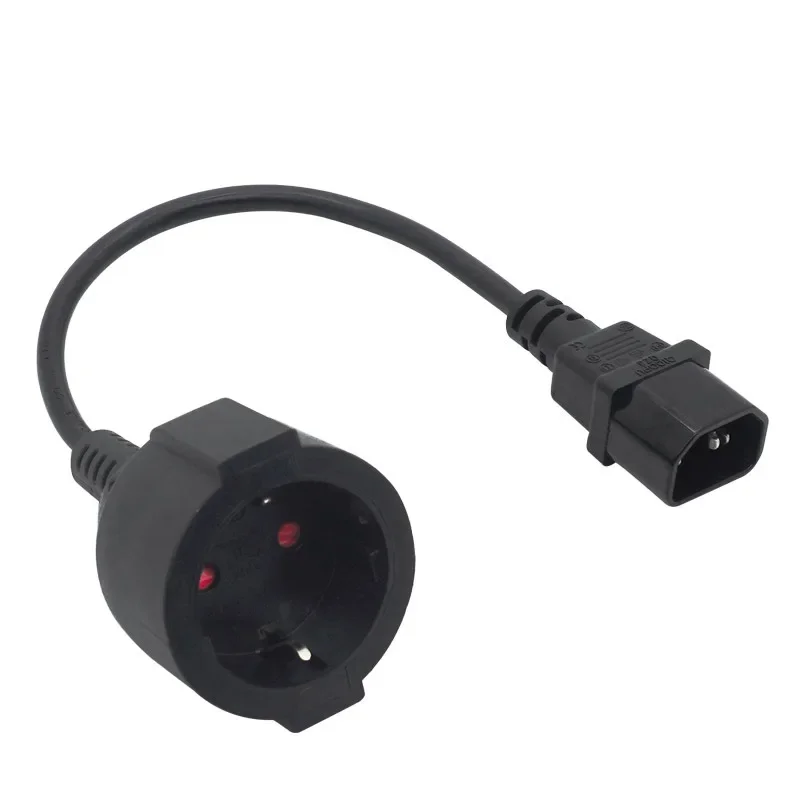 cabo de extensao ups iec 320 c14 macho para schuko cee7 euro plug tomada ac cabo de alimentacao pdu 30 centimetros 01