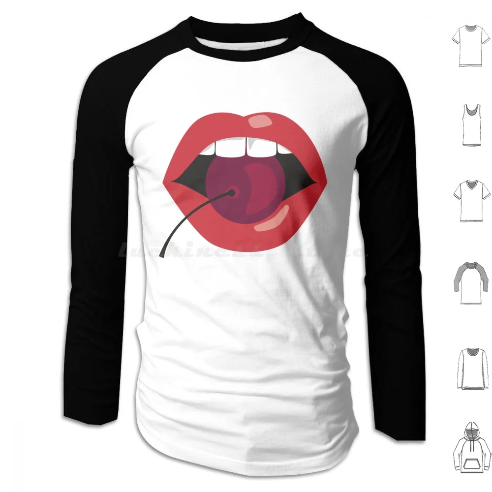 Kirsch lippen Hoodies Langarm Kirsch lippen Lippen zähne Pop Kylie Kit niedlich sexy rot Tumblr Anime