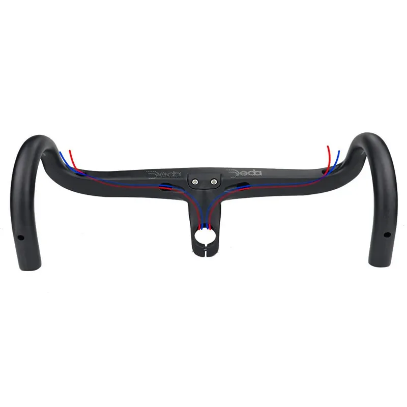 DEDA  ALAENRA Carbon handlebar 380-440mm  Internal Wiring Integrated road Handlebar 28.6mm with Comput Holder spacer white black