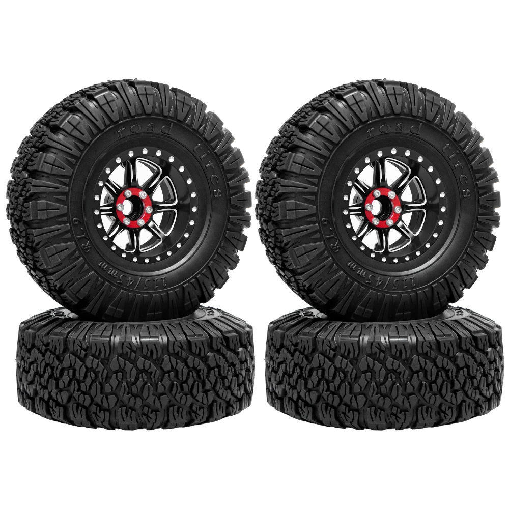 1.9-inch wheel hub with adjustable offset for use with 1/10 scale remote-controlled vehicles TRX4, TRX6, SCX10, and D90.