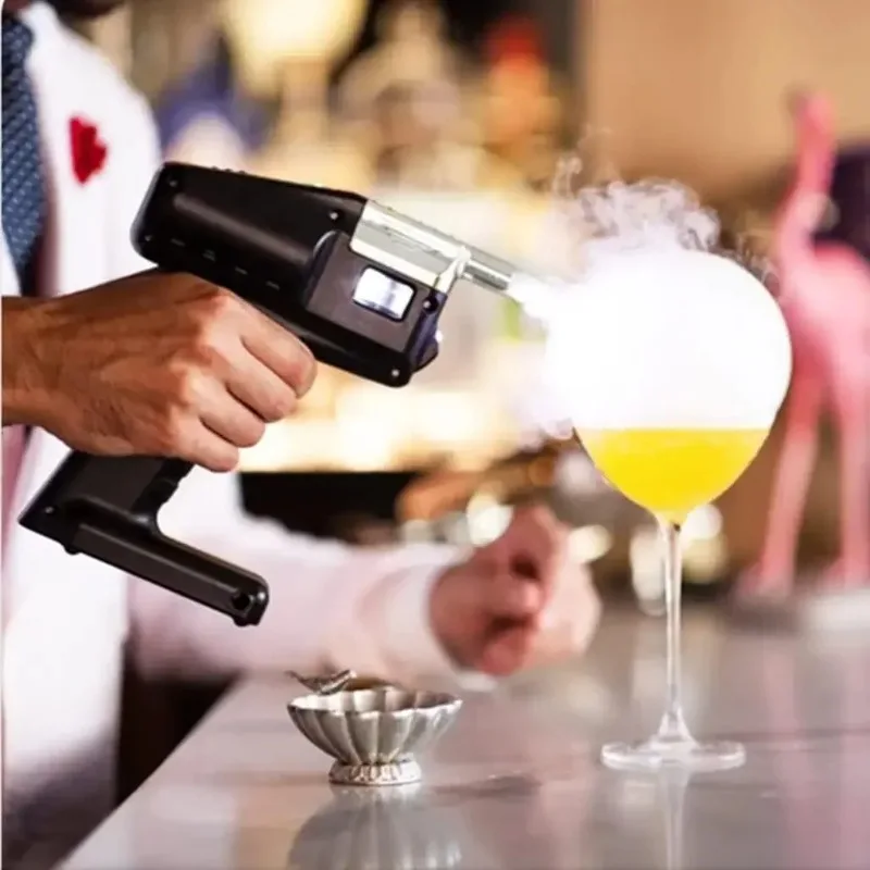 

Cocktail Smoke Gun, Vapour Blaster Cocktail Bubble Smoke Gun with 5-Flavour Aroma Liquid and Edible Bubble for Food and Drink