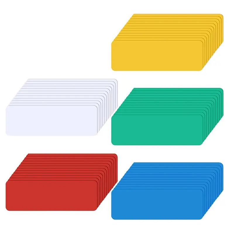MALL 60 Pack Dry Erase Magnetic Labels Magnets Sticker Reusable Magnetic Name Tags Waterproof Magnetic Label Stickers