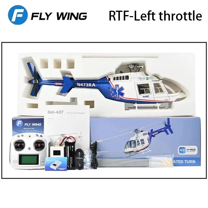 

FLY WING Bell 407 Scale Helicopter ACE GPS 470 Class Bell 407 6CH Helicopter with LED Light
