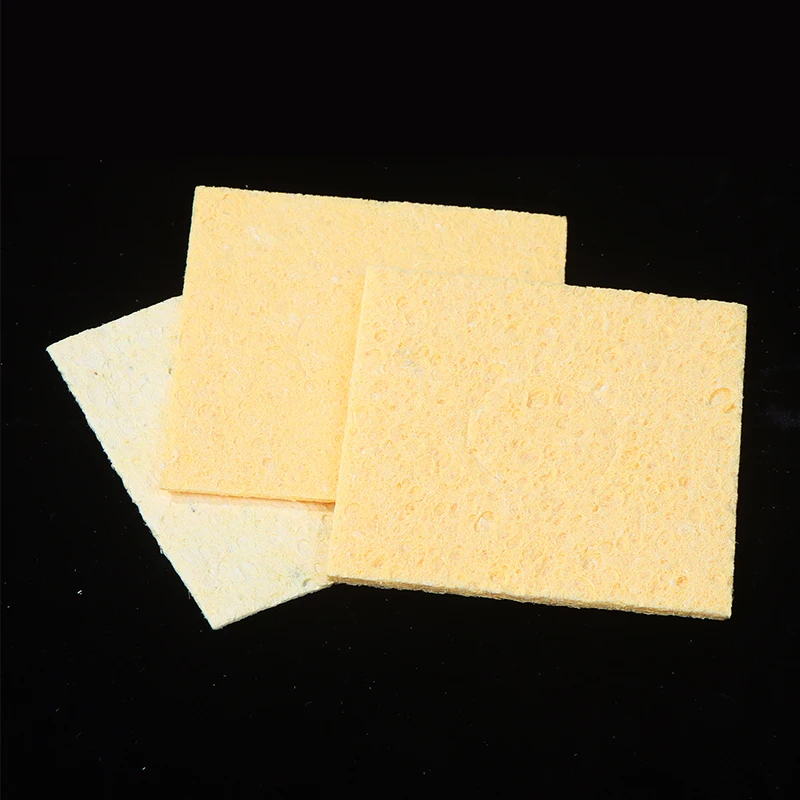 5 шт. 60*60 мм желтая паяльная чистящая губка для припоя, чистящие губки, подушечки для распайки, аксессуары для паяльника