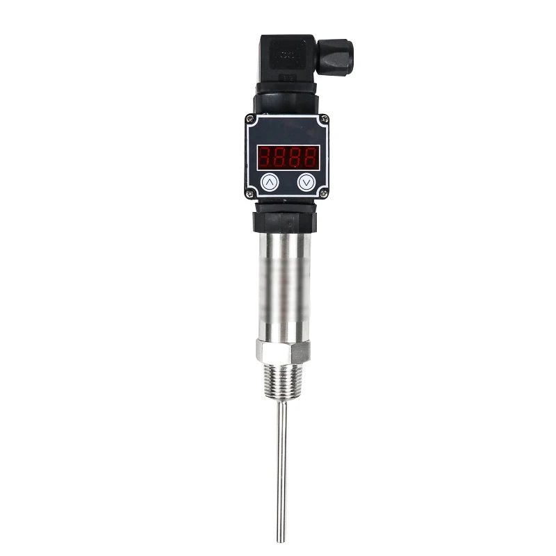 Pt100 0-500C DC 24V LED Temperature Transmitter SS304 Temperature Sensor 4-20mA 0-10V RS485 Hirschmann Temperature Transmitter