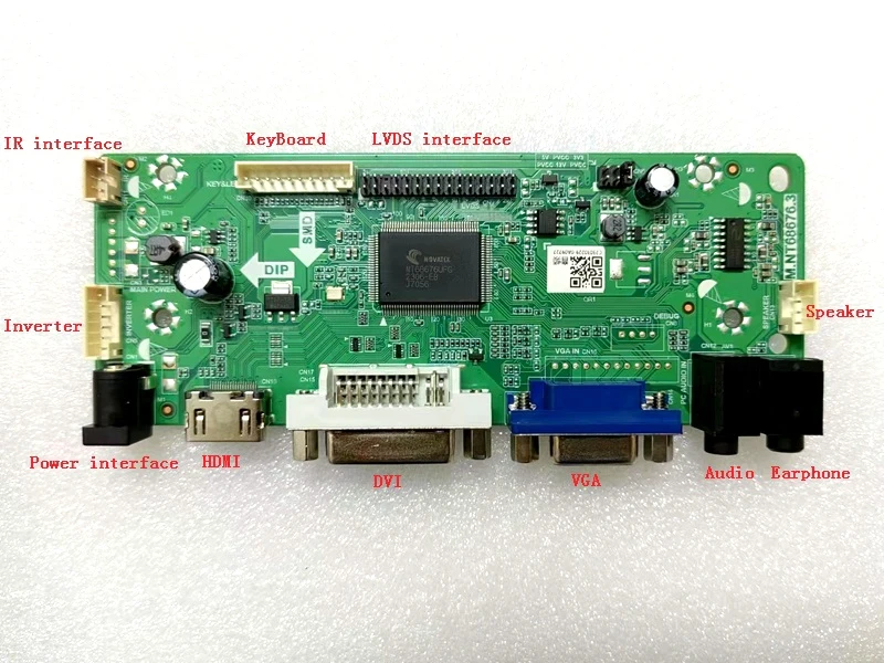 Imagem -03 - Yqwsyxl-kit de Controle e Placa de Monitoramento com Tela Lcd Hdmi Dvi e Vga Led