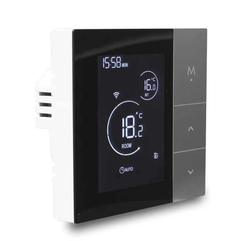 LCD Smart Thermostat for Electric & Water Floor Heating,Tuya WiFi APP/Voice Remote Control Smart Home Temperature Control System