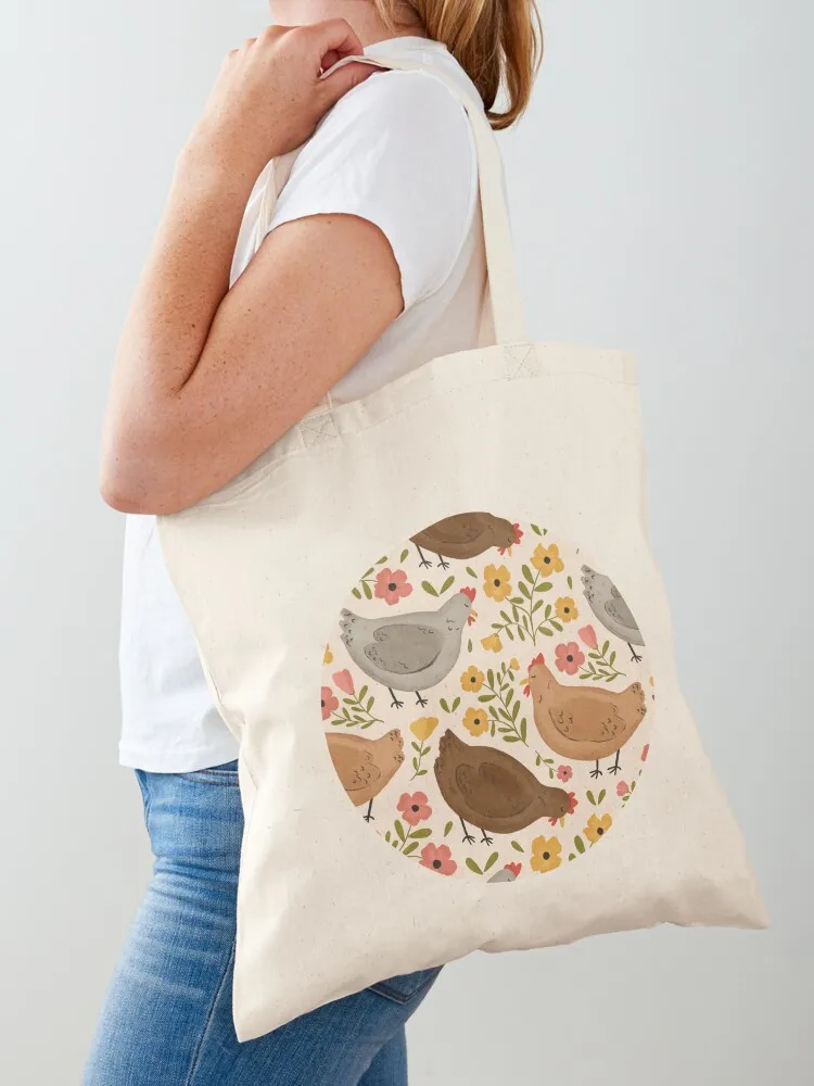 Springtime Chickens Tote Bag eco pack free delivery bags canvas tote