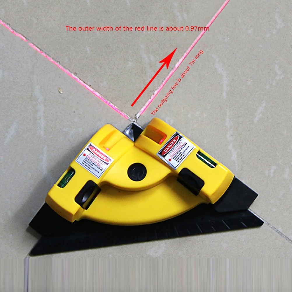 Right Angle 90 Degree Square Laser Level Instrument Measurement Vertical Ground Job Tool Laser Construction Tools